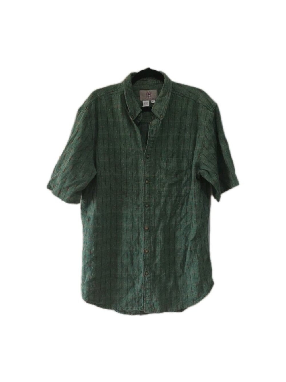 Vintage The Territory Ahead Shirt Mens Button Up XL Tall Relaxed Green Cotton